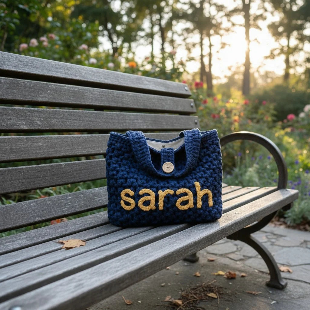 Chunky Crochet Tote Bag – Personalized Knit Purse