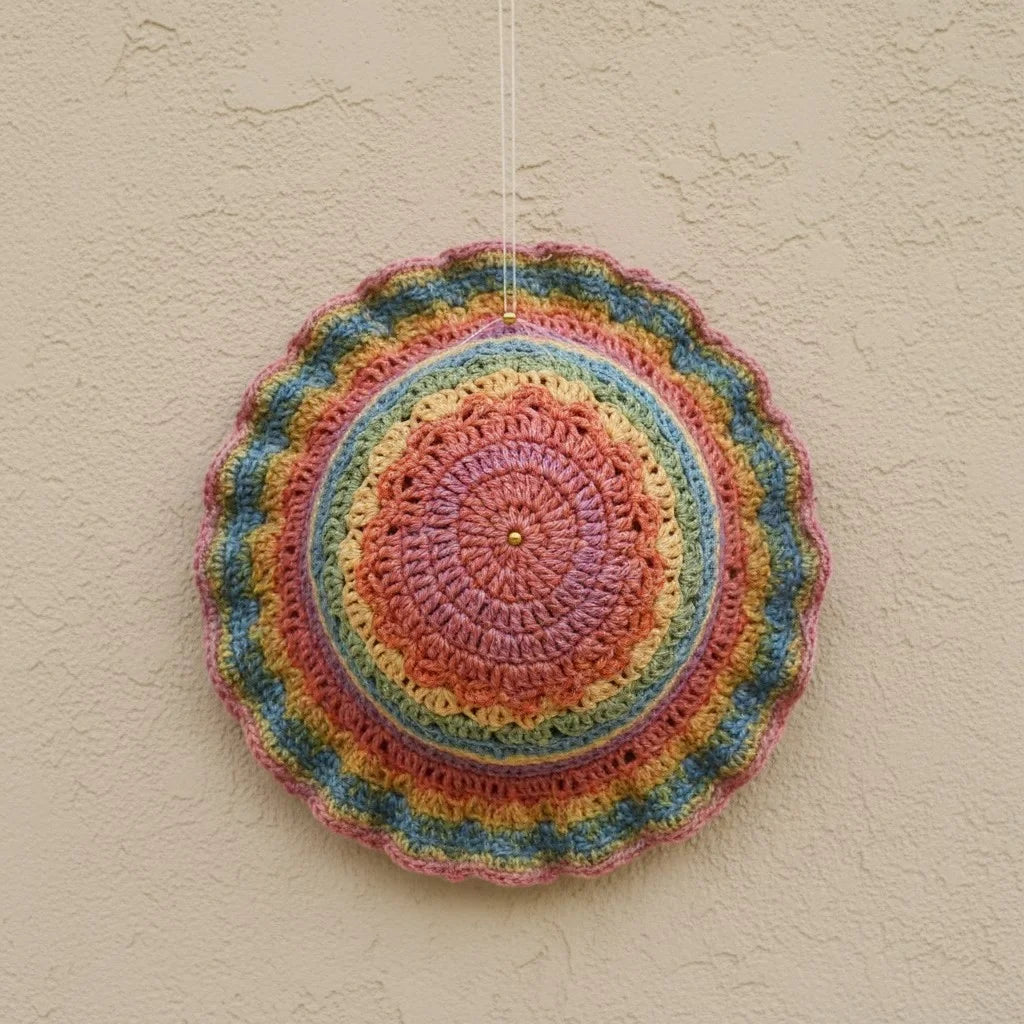 pastel crochet bucket hat boho rainbow summer hat