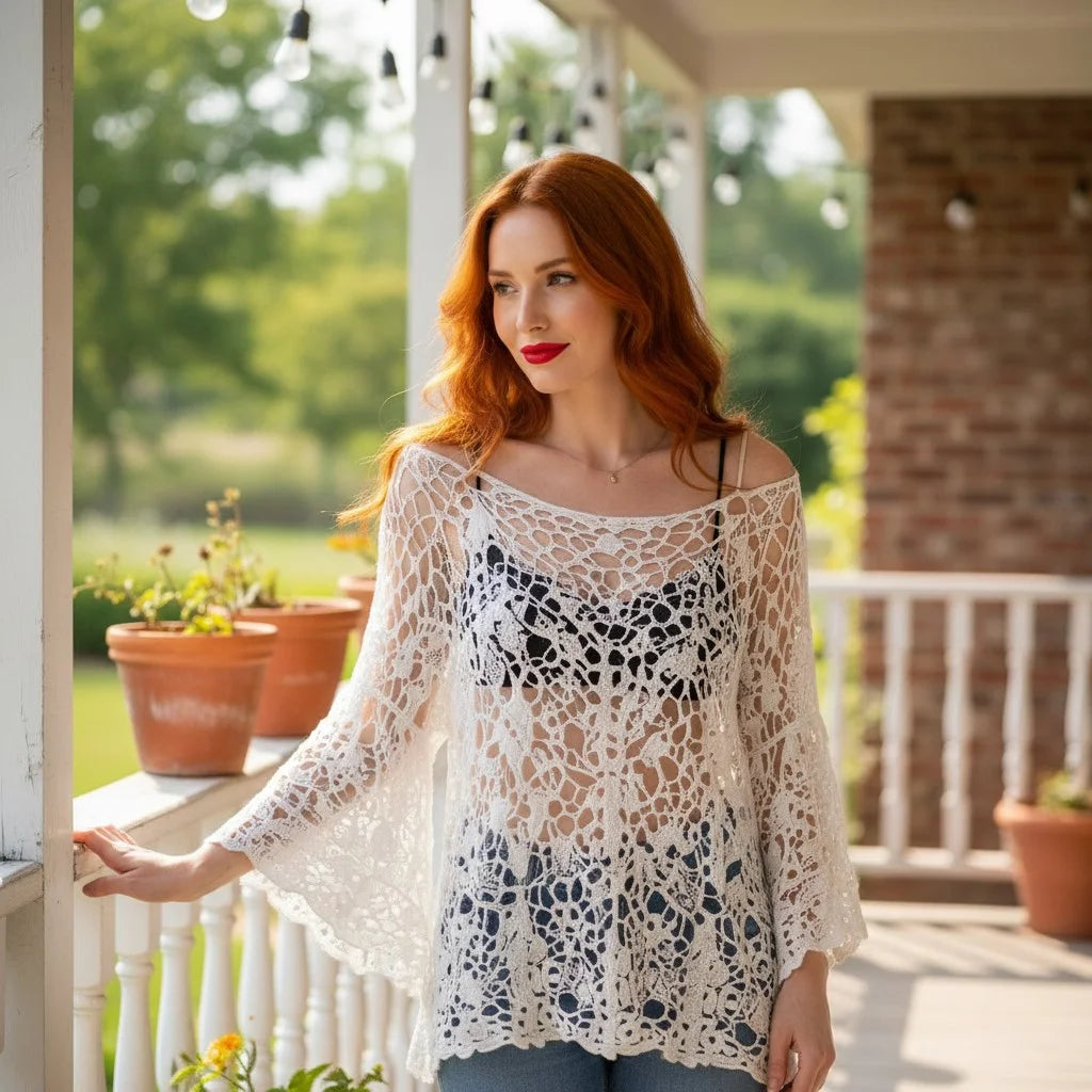 crochet beach cover up for women boho lace tunic lightweight crochet swim cover up
